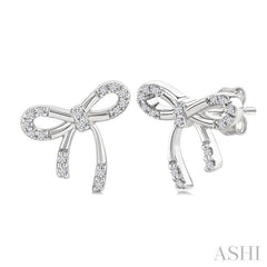 .10CTRDDM BOW RIBBON EARRINGS SL-S*