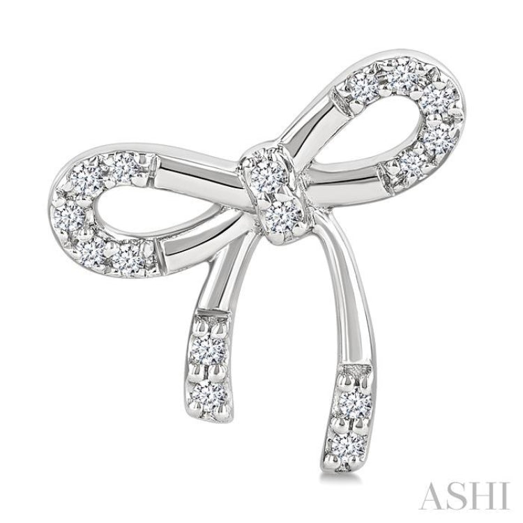 .10CTRDDM BOW RIBBON EARRINGS SL-S*