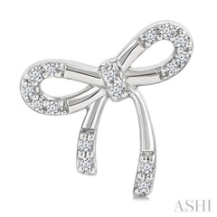 .10CTRDDM BOW RIBBON EARRINGS SL-S*