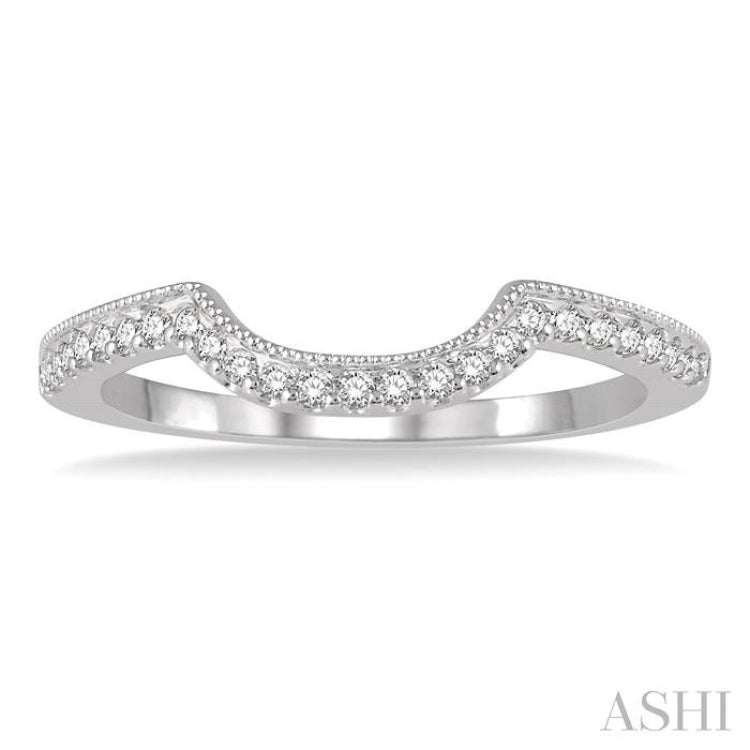 1/6 ctw Round Cut Diamond Wedding Band in 14K White Gold