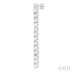 1/2 Ctw Single Line Drop Round Cut Diamond Tennis Earrings in 14K White Gold