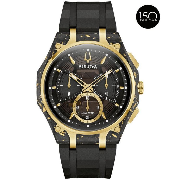 Bulova Stainless Steel 316L + Forged Carbon Luxury Mens Watch