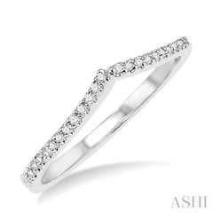 1/5 Ctw Round Diamond Wedding Band in 14K White Gold