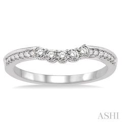 1/3 Ctw Round Cut Diamond Wedding Band in 14K White Gold