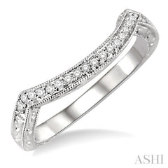 1/6 Ctw Round Cut Diamond Matching Wedding Band in 14K White Gold