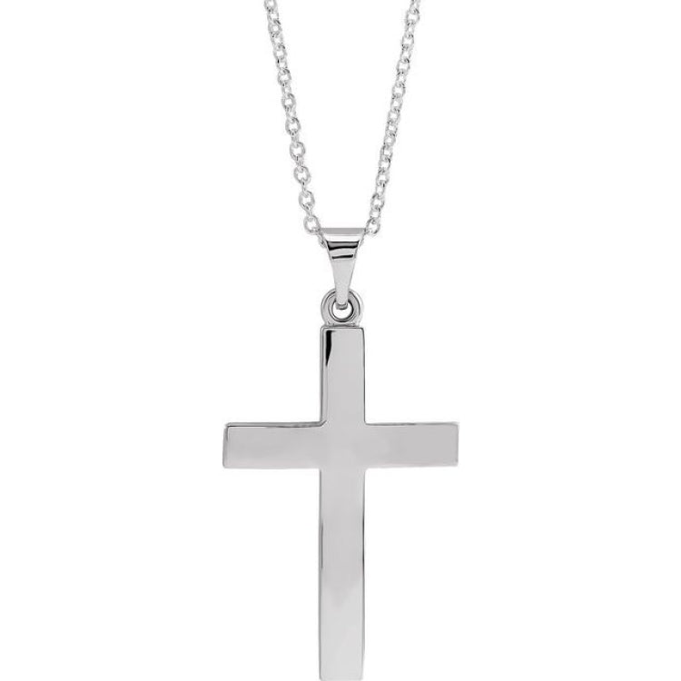 Sterling Silver Cross 18" Necklace