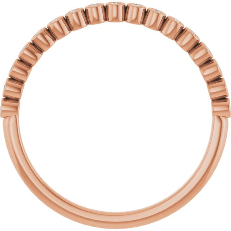 10K Rose Gold .08 CTW Lab-Grown Diamond Anniversary Band