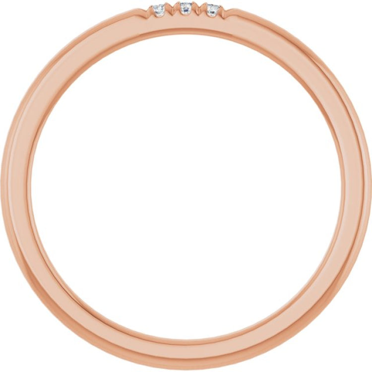 10K Rose Gold .03 CTW Natural Diamond Anniversary Band