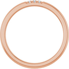 10K Rose Gold .03 CTW Natural Diamond Anniversary Band
