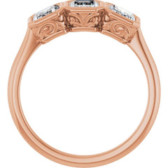 10K Rose Gold 1 1/2 CTW Lab-Grown Diamond Anniversary Band