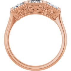 10K Rose Gold 1 1/2 CTW Lab-Grown Diamond Anniversary Band