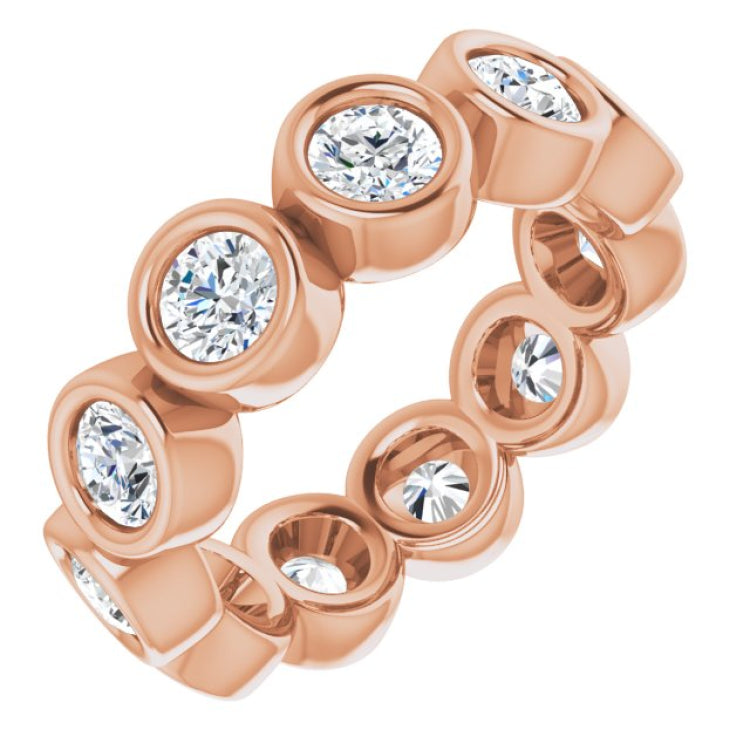 10K Rose Gold 1 1/2 CTW Lab-Grown Diamond Eternity Band Size 4