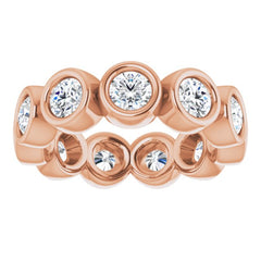 10K Rose Gold 1 1/2 CTW Lab-Grown Diamond Eternity Band Size 4