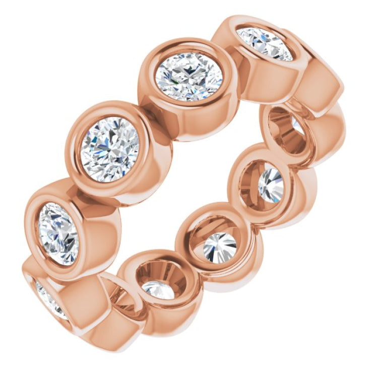 10K Rose Gold 1 1/2 CTW Lab-Grown Diamond Eternity Band Size 4.25