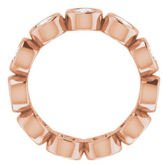 10K Rose Gold 1 1/2 CTW Lab-Grown Diamond Eternity Band Size 4.5