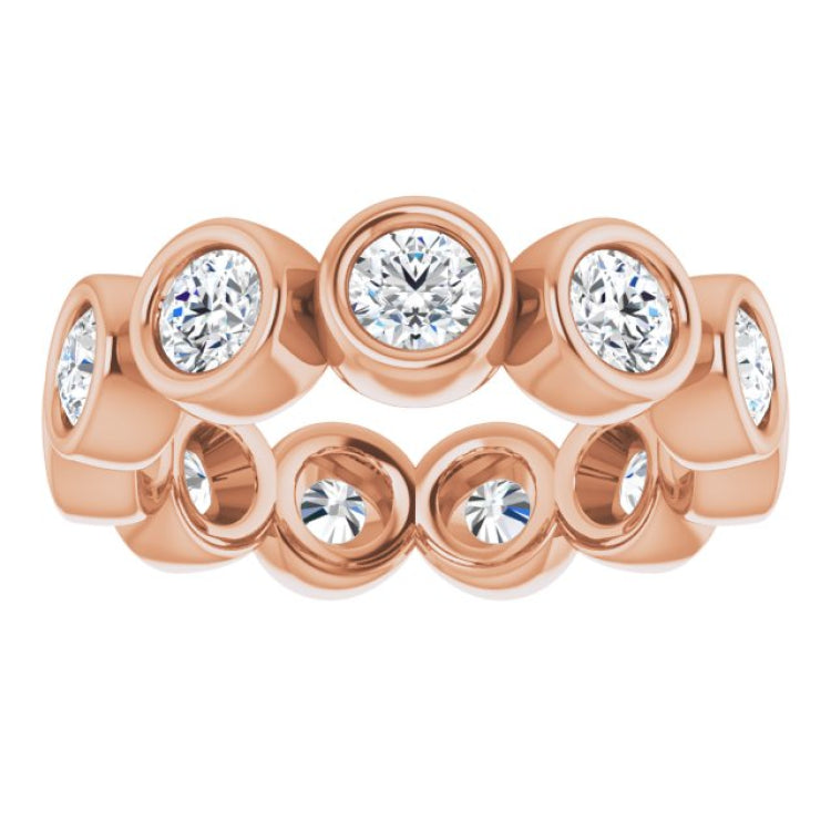 10K Rose Gold 1 1/2 CTW Lab-Grown Diamond Eternity Band Size 4.5