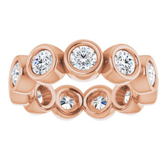 10K Rose Gold 1 1/2 CTW Lab-Grown Diamond Eternity Band Size 4.5