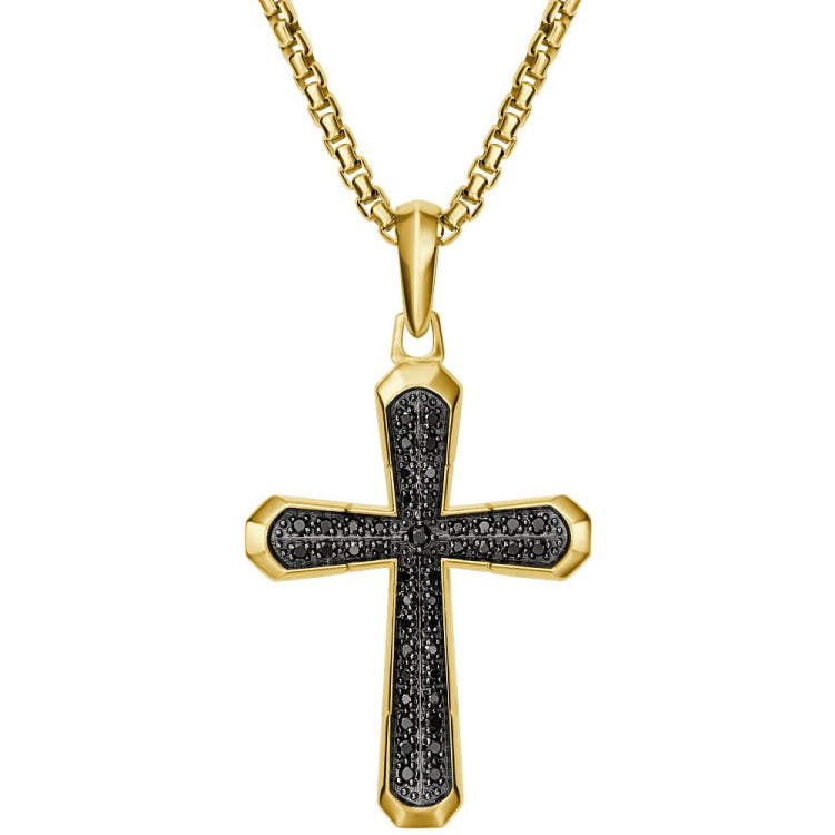 GOS blk spinel cross pend