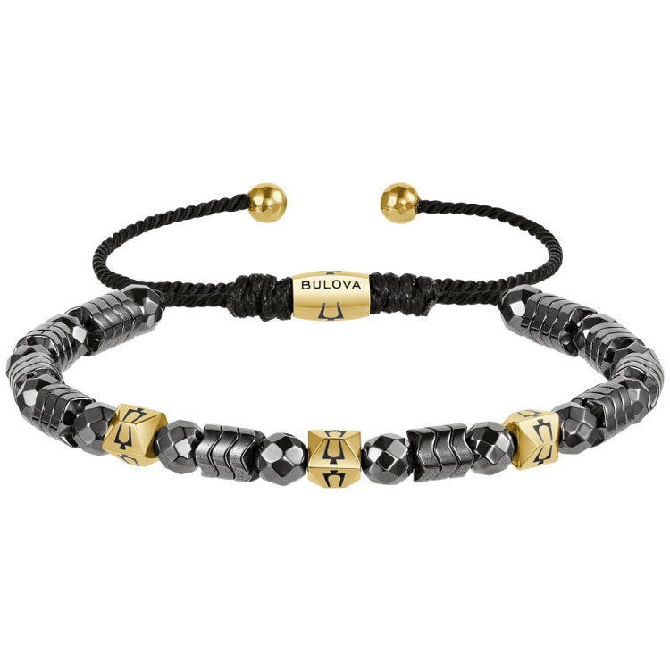 BUL YLW STEEL HMTITE BEAD ADJ BOLO BRC