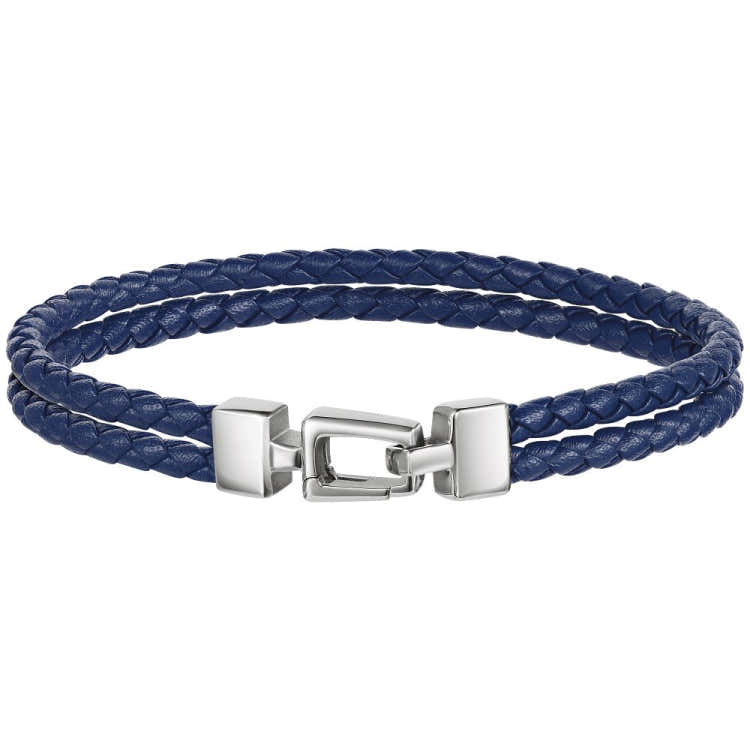 BUL STEEL BLU LTHR CORD CLASP BRC 8.5