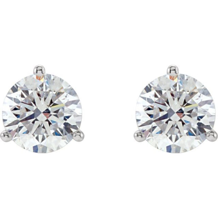 14K White Gold 2 CTW Natural Diamond Stud Earrings