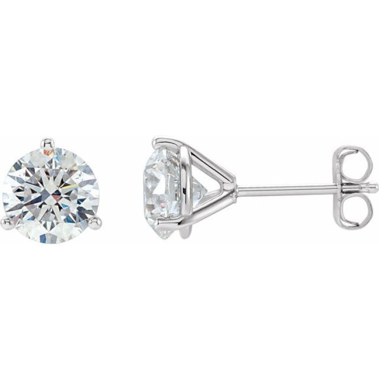 14K White Gold 2 CTW Natural Diamond Stud Earrings