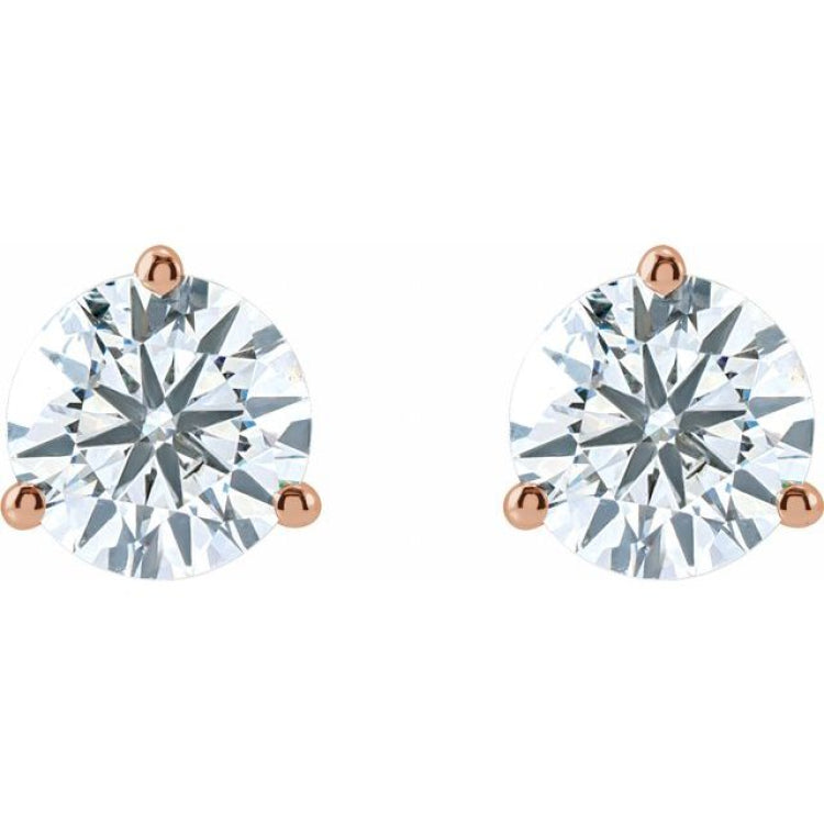 14K Rose Gold 1 5/8 CTW Lab-Grown Diamond Stud Earrings