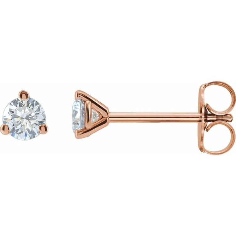 14K Rose Gold 1/5 CTW Lab-Grown Diamond Stud Earrings