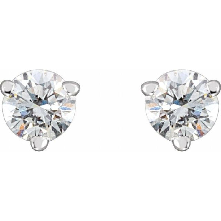 14K White Gold .06 CTW Natural Diamond Earrings
