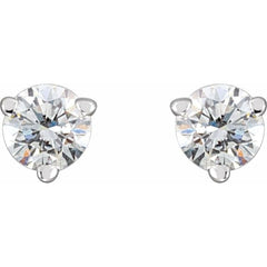 14K White Gold .06 CTW Natural Diamond Earrings