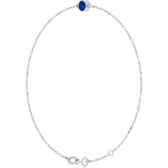 14K White Gold Lab-Grown Blue Sapphire 6 1/2-7 1/2" Bracelet