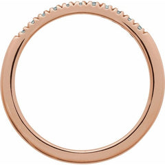 14K Rose Gold Natural Aquamarine Stackable Ring