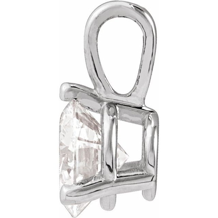 Platinum Lab-Grown Moissanite Pendant