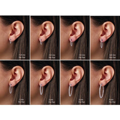 14K Rose Gold 1/4 CTW Lab-Grown Diamond Inside-Outside 14.5 mm Hinged Hoop Earrings