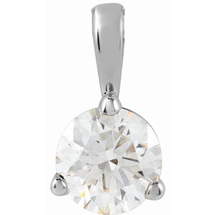 14K White Gold 1/3 CTW Natural Diamond Pendant