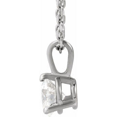 14K White Gold 1/3 CTW Natural Diamond 18" Necklace