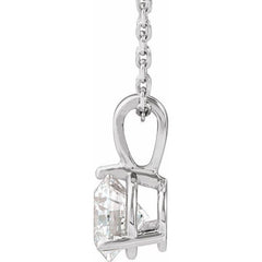 14K White Gold 3/4 CTW Lab-Grown Diamond 18" Necklace