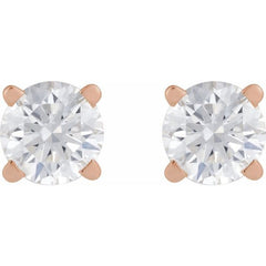 14K Rose Gold 1/4 CT Lab-Grown Diamond Earring