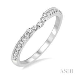 1/4 Ctw Round Cut Diamond Wedding Band in 14K White Gold