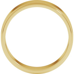 14K Yellow Gold 6 mm Stepped-Edge Flat Band Size 8