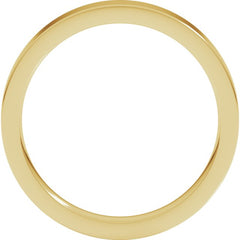 14K Yellow Gold 3 mm Comfort-Fit Flat Band Size 7
