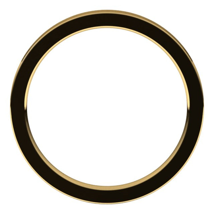 18K Yellow Gold 2 mm Comfort-Fit Flat Band Size 6