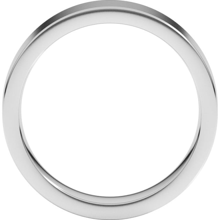 14K White Gold 5 mm Comfort-Fit Flat Band Size 10