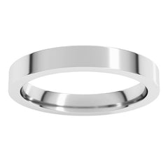 Platinum 3 mm Comfort-Fit Flat Band Size 6
