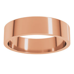 14K Rose Gold 5 mm Flat Band Size 9