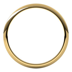 14K Yellow Gold 1 mm Half Round Band Size 4.5