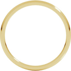 14K Yellow Gold 1.5 mm Lightweight Comfort-Fit Half Round Band Size 4
