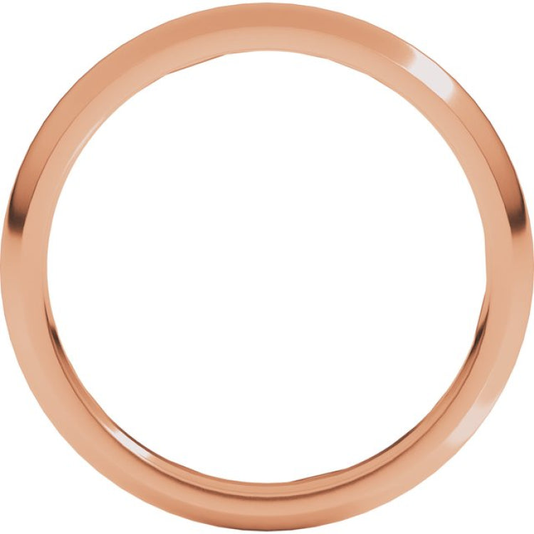 14K Rose Gold 2.5 mm Comfort-Fit Half Round Band Size 5.5