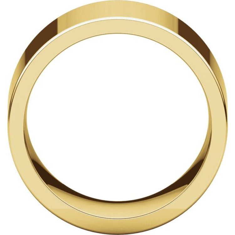 14K Yellow Gold 13 mm Comfort-Fit Flat Band Size 8.5