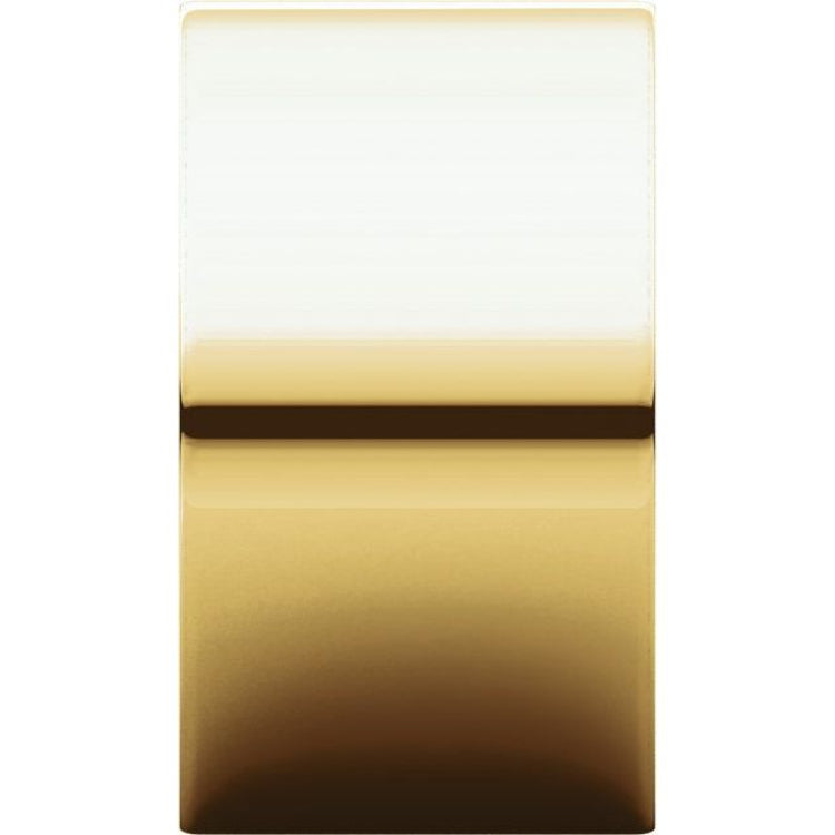 14K Yellow Gold 13 mm Comfort-Fit Flat Band Size 8.5